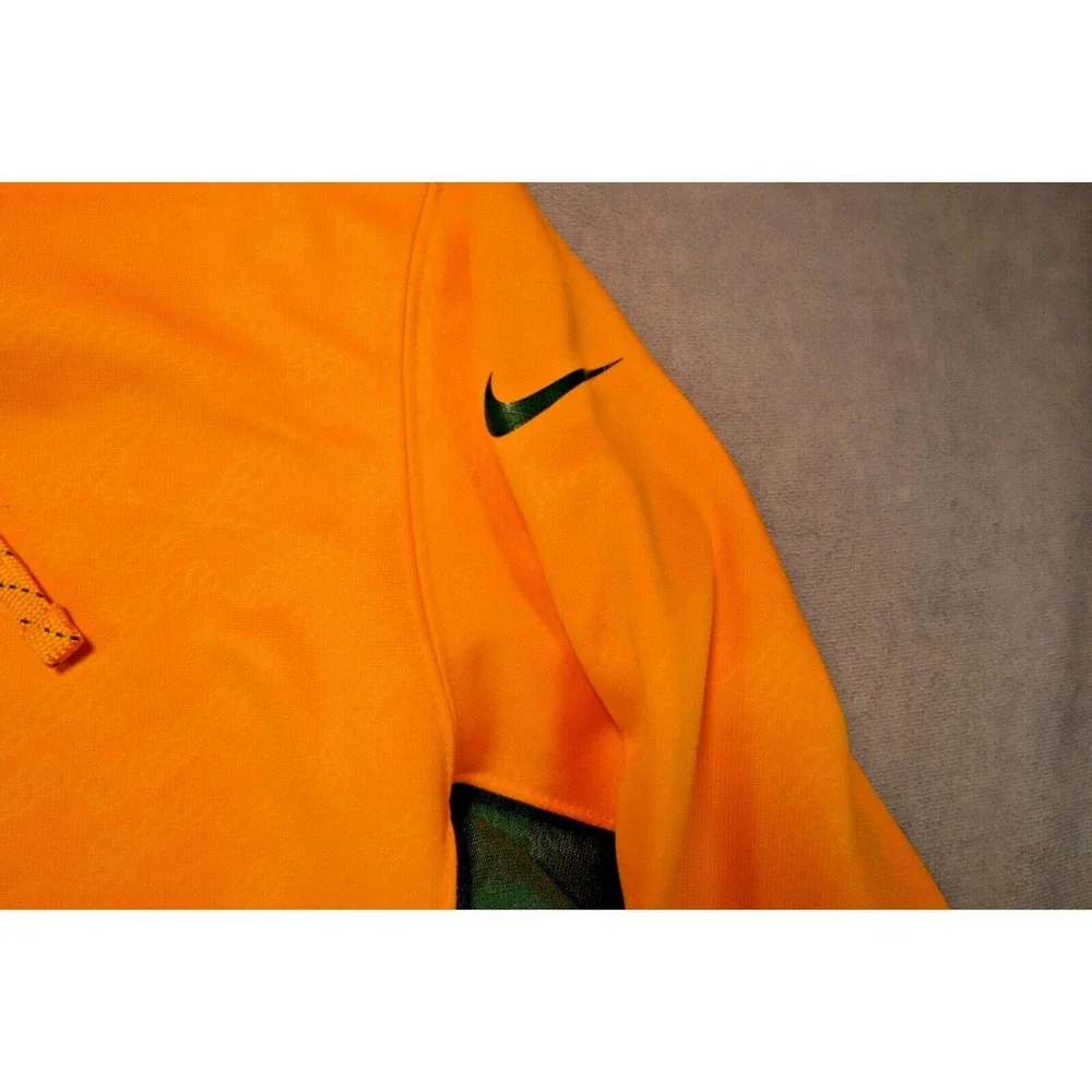 Nike Therma-Fit NDSU Bison Pullover Hoodie Sweatshirt Gold Green L‎ Pockets